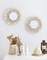 Hanging Wall Mirror with Macramé Fringe – Set of 2 Small Round Boho Antique-Style Mirrors, Decorative Wall Accent for Apartment, Living Room, Bedroom, or Nursery, Perfect Gift Idea